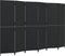 vidaXL - Kamerscherm - 6 - panelen - poly - rattan - zwart
