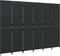 vidaXL - Kamerscherm - 6 - panelen - poly - rattan - zwart