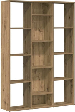 vidaXL - Kamerscherm/boekenkast - 100x24x140 - cm - bewerkt - hout - eikenkleurig