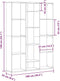 vidaXL - Kamerscherm/boekenkast - 100x24x140 - cm - bewerkt - hout - eikenkleurig