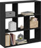 vidaXL - Kamerscherm - / - boekenkast - 102x29x103,5 - cm - bewerkt - hout - zwart