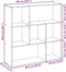 vidaXL - Kamerscherm - / - boekenkast - 102x29x103,5 - cm - hout - oud - houtkleurig