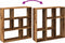 vidaXL - Kamerscherm - / - boekenkast - 102x29x103,5 - cm - hout - oud - houtkleurig