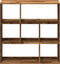 vidaXL - Kamerscherm - / - boekenkast - 102x29x103,5 - cm - hout - oud - houtkleurig