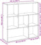 vidaXL - Kamerscherm - / - boekenkast - 102x29x103,5 - cm - hout - grijs - sonoma