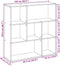 vidaXL - Kamerscherm - / - boekenkast - 102x29x103,5 - cm - hout - sonoma - eikenkleur