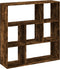 vidaXL - Kamerscherm - / - boekenkast - 102x29x103,5 - cm - hout - gerookt - eiken
