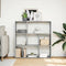 vidaXL - Kamerscherm - / - boekenkast - 102x29x103,5 - cm - hout - betongrijs