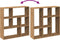 vidaXL - Kamerscherm - / - boekenkast - 102x29x103,5 - cm - hout - artisanaal - eiken