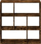 vidaXL - Kamerscherm - / - boekenkast - 102x29x103,5 - cm - hout - gerookt - eiken