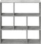 vidaXL - Kamerscherm - / - boekenkast - 102x29x103,5 - cm - hout - betongrijs