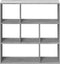 vidaXL - Kamerscherm - / - boekenkast - 102x29x103,5 - cm - hout - grijs - sonoma