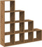 vidaXL - Kamerscherm - / - boekenkast - 131,5x29x131,5 - cm - hout - artisanaal - eik