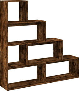 vidaXL - Kamerscherm - / - boekenkast - 143,5x29x143,5 - cm - hout - gerookt - eiken
