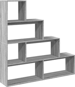 vidaXL - Kamerscherm - / - boekenkast - 143,5x29x143,5 - cm - hout - grijs - sonoma