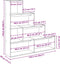 vidaXL - Kamerscherm - / - boekenkast - 143,5x29x143,5 - cm - hout - sonoma - eiken