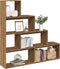 vidaXL - Kamerscherm - / - boekenkast - 143,5x29x143,5 - cm - hout - artisanaal - eik