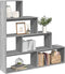 vidaXL - Kamerscherm - / - boekenkast - 143,5x29x143,5 - cm - hout - grijs - sonoma