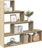 vidaXL - Kamerscherm - / - boekenkast - 143,5x29x143,5 - cm - hout - sonoma - eiken
