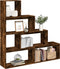 vidaXL - Kamerscherm - / - boekenkast - 143,5x29x143,5 - cm - hout - gerookt - eiken