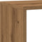 vidaXL - Kamerscherm - / - boekenkast - 143,5x29x143,5 - cm - hout - artisanaal - eik
