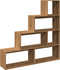 vidaXL - Kamerscherm - / - boekenkast - 143,5x29x143,5 - cm - hout - artisanaal - eik