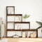 vidaXL - Kamerscherm - / - boekenkast - 143,5x29x143,5 - cm - hout - gerookt - eiken
