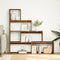 vidaXL - Kamerscherm - / - boekenkast - 143,5x29x143,5 - cm - hout - oud - hout