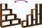 vidaXL - Kamerscherm - / - boekenkast - 143,5x29x143,5 - cm - hout - gerookt - eiken