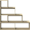vidaXL - Kamerscherm - / - boekenkast - 143,5x29x143,5 - cm - hout - sonoma - eiken