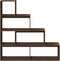 vidaXL - Kamerscherm - / - boekenkast - 143,5x29x143,5 - cm - hout - bruin - eiken