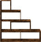 vidaXL - Kamerscherm - / - boekenkast - 143,5x29x143,5 - cm - hout - gerookt - eiken