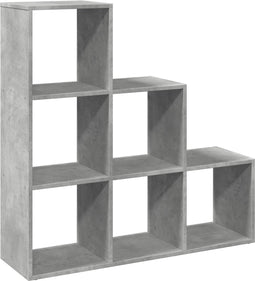 vidaXL - Kamerscherm - / - boekenkast - 3-laags - 99x29x99 - cm - hout - betongrijs