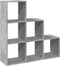 vidaXL - Kamerscherm - / - boekenkast - 3-laags - 99x29x99 - cm - hout - betongrijs