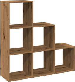 vidaXL - Kamerscherm - / - boekenkast - 3-laags - 99x29x99 - cm - hout - artisanaal