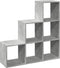 vidaXL - Kamerscherm - / - boekenkast - 3-laags - 99x29x99 - cm - hout - betongrijs