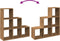 vidaXL - Kamerscherm - / - boekenkast - 3-laags - 99x29x99 - cm - hout - artisanaal