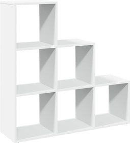 vidaXL - Kamerscherm - / - boekenkast - 3-laags - 99x29x99 - cm - bewerkt - hout - wit