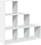 vidaXL - Kamerscherm - / - boekenkast - 3-laags - 99x29x99 - cm - bewerkt - hout - wit
