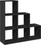 vidaXL - Kamerscherm - / - boekenkast - 3-laags - 99x29x99 - cm - bewerkt - hout - zwart