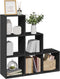 vidaXL - Kamerscherm - / - boekenkast - 3-laags - 99x29x99 - cm - bewerkt - hout - zwart