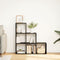 vidaXL - Kamerscherm - / - boekenkast - 3-laags - 99x29x99 - cm - bewerkt - hout - zwart