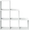 vidaXL - Kamerscherm - / - boekenkast - 3-laags - 99x29x99 - cm - bewerkt - hout - wit