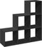 vidaXL - Kamerscherm - / - boekenkast - 3-laags - 99x29x99 - cm - bewerkt - hout - zwart