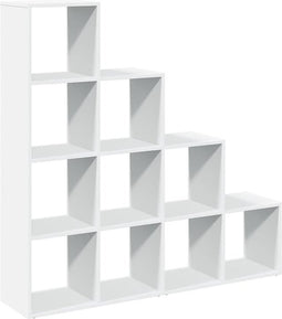 vidaXL - Kamerscherm - / - boekenkast - 4-laags - 131,5x29x131,5 - cm - hout - wit