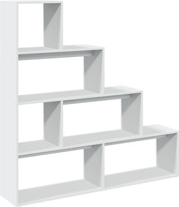 vidaXL - Kamerscherm - / - boekenkast - 4-laags - 143,5x29x143,5 - cm - hout - wit