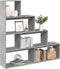 vidaXL - Kamerscherm - / - boekenkast - 4-laags - 143,5x29x143,5 - cm - hout - grijs