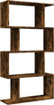 vidaXL - Kamerscherm - / - boekenkast - 4-laags - 70x24x129 - cm - hout - gerookt - eik