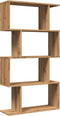 vidaXL - Kamerscherm - / - boekenkast - 4-laags - 70x24x129 - cm - hout - artisanaal