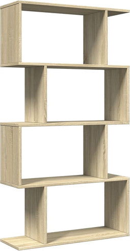 vidaXL - Kamerscherm - / - boekenkast - 4-laags - 70x24x129 - cm - hout - sonoma - eiken